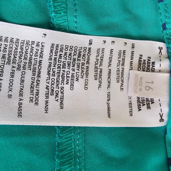 Adidas Golf Shorts Women’s Size 16 Green Diamond Pattern Athletic Casual - Picture 8 of 8